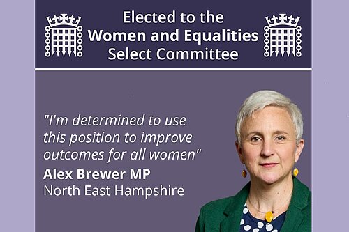 Announcement of Alex Brewer's election to the Women and Equalities Select Committee