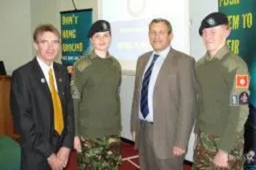 Paul Holmes MP and Cllr Bagshaw with Local Cadets