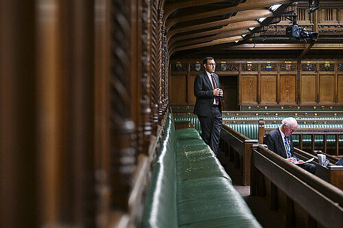 Tom Gordon speaking in the House of Commons Chamber