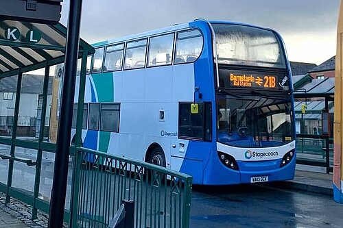 bus at Barnstaple bus station