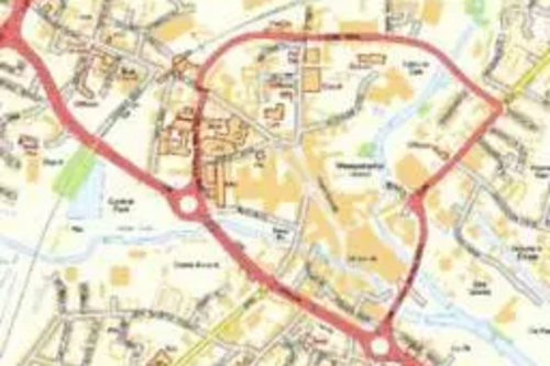 Map of Chelmsford town centre