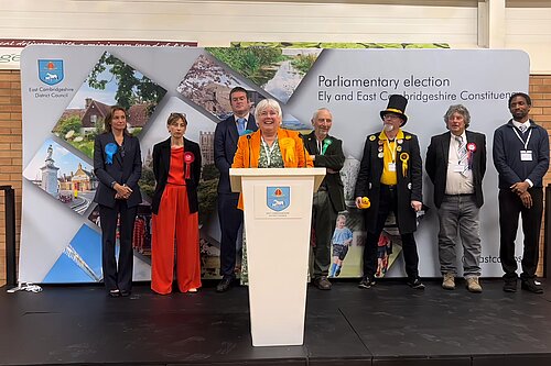 Charlotte Cane stood at lectern