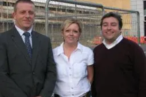 Denton councillors Graham Middleton, Sharon Middleton and Newcastle North spokesman Ron Beadle at Denton Park shopping centre