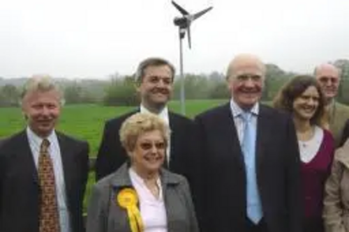 Sir Ming with Bruce Tennent, Joyce Sortwell, Chris Huhne and the rest of the winning Lib Dem team at Itchen Valley Country Park