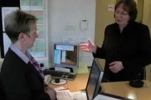 Alison McInnes (right) at a North East Scotland Business Centre