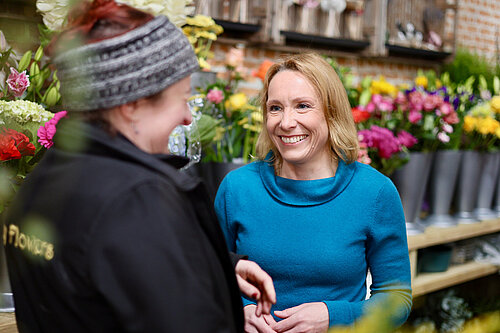 Helen Morgan at a local florist