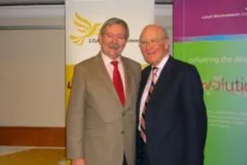 Council Leader discusses devoltion with Council Leader Sir Menzies Campbell MP QC