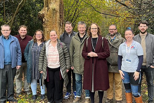 Group of people in woods